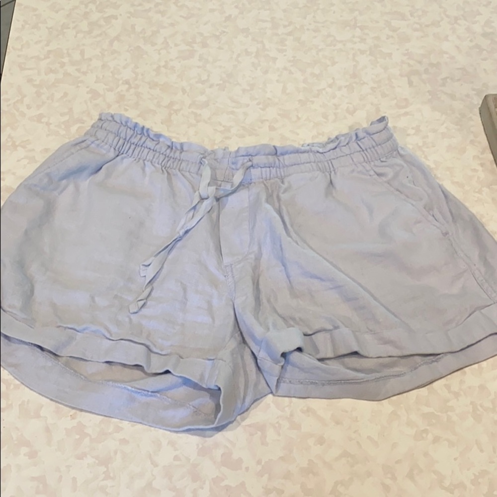 Linen drawstring shorts